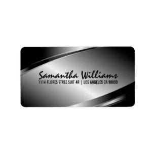 Silver Grey Metallic Design Label