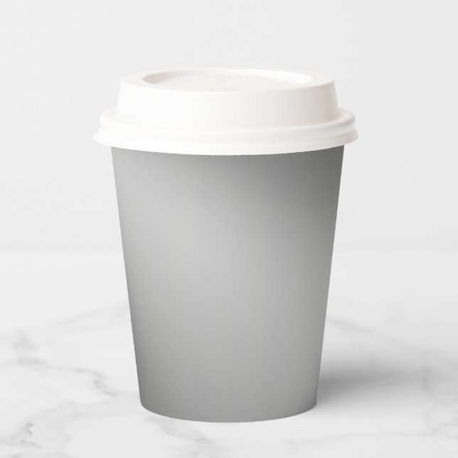 Silver Grey Moonlight Ombre Effect  Paper Cups (Left)