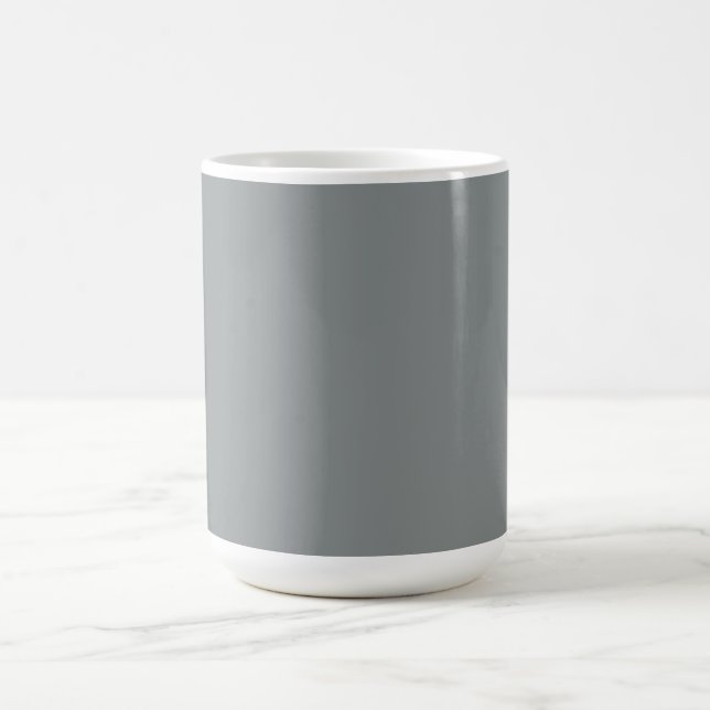 Silver Grey Personalised Grey Colour Background Coffee Mug (Center)