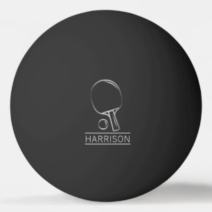 Silver Grey Ping Pong Emblem Personalised Ping Pong Ball