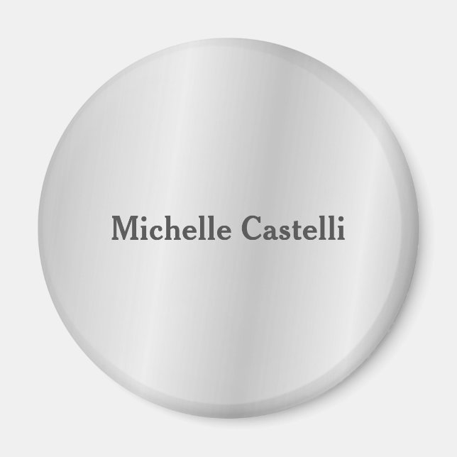 Silver Grey Professional Unique Classical Simple Magnet (Front)