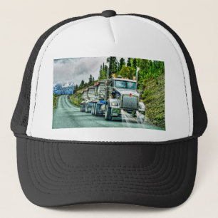 Silver-Grey Quarry Truck Lorry Photo Art Trucker Hat