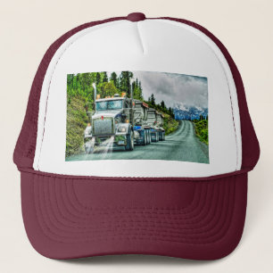 Silver-Grey Quarry Truck Lorry Photo Art Trucker Hat