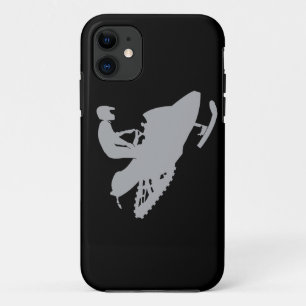 Silver Grey Snowmobiler iPhone 11 Case