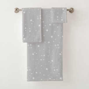 Silver Grey Starlight Bath Towel Set