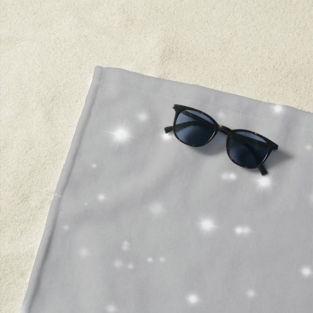 Silver Grey Starlight Beach Towel (In Situ)
