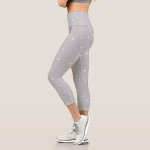 Silver Grey Starlight Capri Leggings