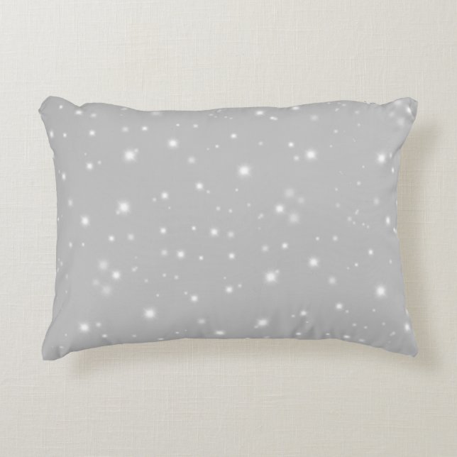 Silver Grey Starlight Decorative Cushion (Front)