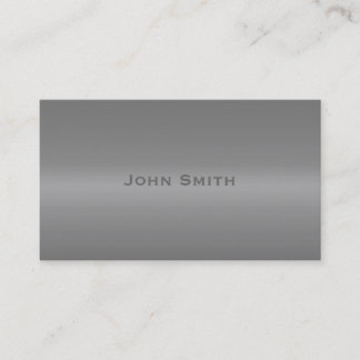 Silver Grey Steel Inspired Grey Tone Metal Look Business Card