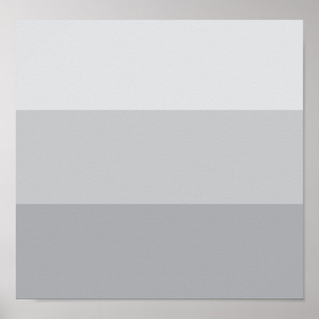 Silver Grey Striped Poster (Front)