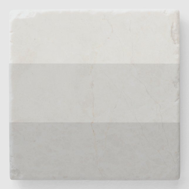 Silver Grey Striped Stone Coaster (Front)