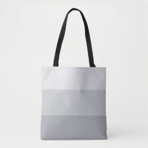 Silver Grey Striped Tote Bag