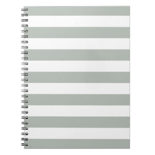 Silver Grey Stripes Pattern Notepad Notebook