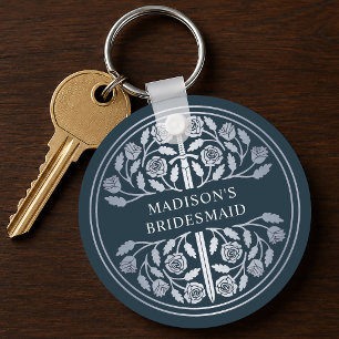 Silver Grey Sword Bridesmaid Royal Wedding Gift Key Ring