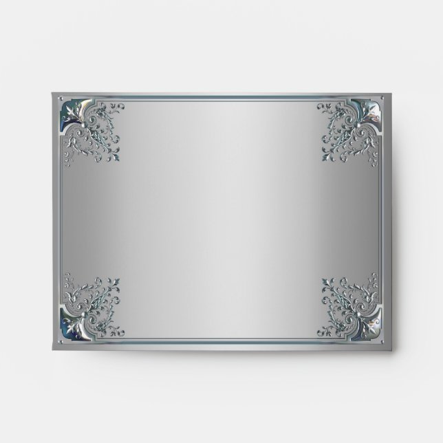 Silver Grey Thank You Card Envelopes (Front)