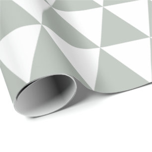 Silver Grey Triangles Wrapping Paper