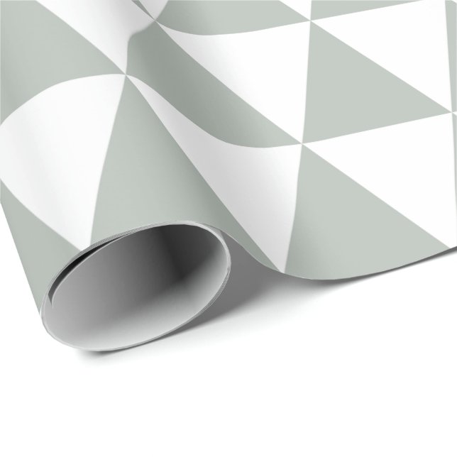 Silver Grey Triangles Wrapping Paper (Roll Corner)