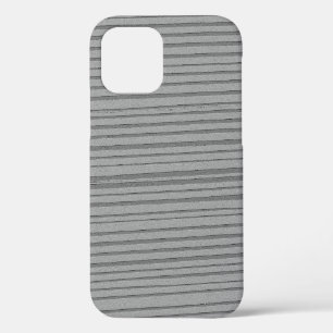 Silver Grey Unique Modern Stripe Pattern iPhone 12 Case