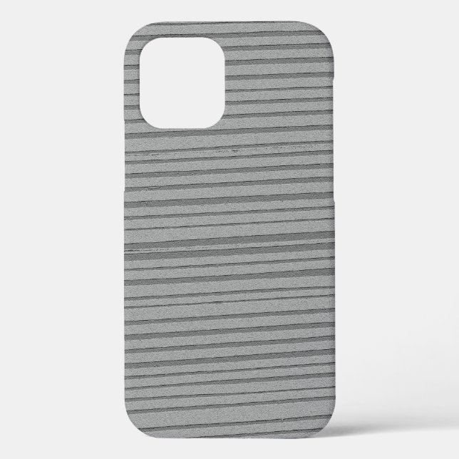 Silver Grey Unique Modern Stripe Pattern Case-Mate iPhone Case (Back)