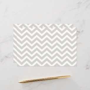 Silver Grey & White Chevron Wedding Cardstock