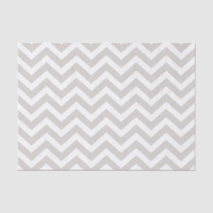 Silver Grey & White Thick Chevron Wedding Birthday Tissue Paper