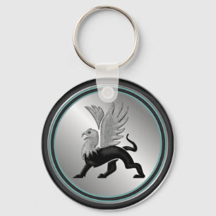 Silver Griffin Key Ring