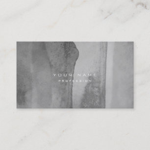 Silver Grungy Monochrom Cement Wall Gray Minimal Business Card