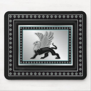 Silver Gryphon Mouse Mat