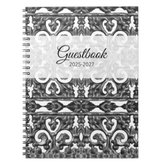 Silver Guestbook Notebook