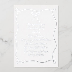 Silver Hand Drawn Bow Photo Graduation Party