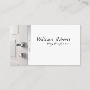 Silver Handle Door Visiting Card Design