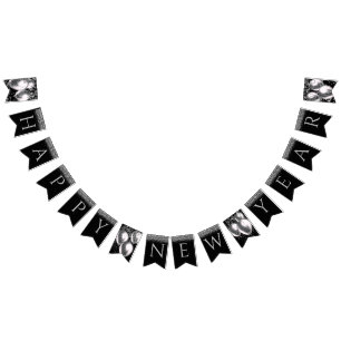 Silver Happy New Year Bunting