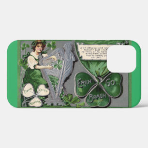 Silver Harp, Shamrock, St. Patrick's Day, Vintage iPhone 12 Case