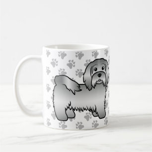 Silver Havanese Cute Cartoon Dog Illustration Coffee Mug