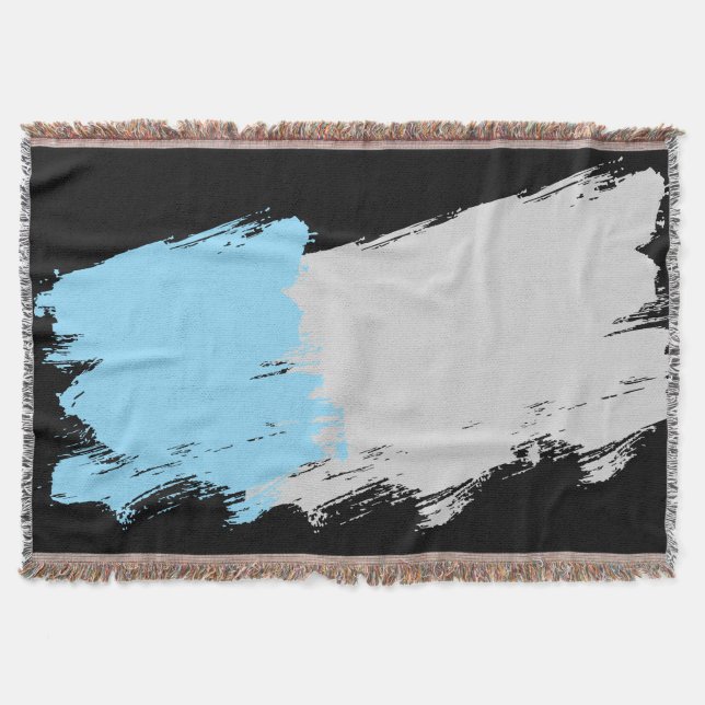 Silver Haze - Blank Throw Blanket Murugi Home  (Front)