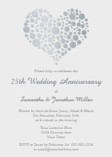 25th wedding anniversary invitations zazzle uk