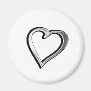 Silver Heart Magnet