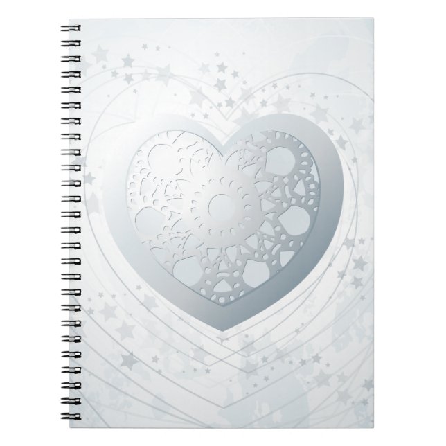 Silver heart, notebook (Front)