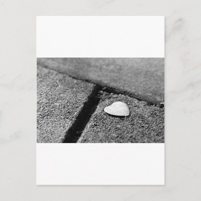 Silver Heart on Sidewalk Postcard (Front)