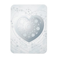 Silver heart, Premium Magnet