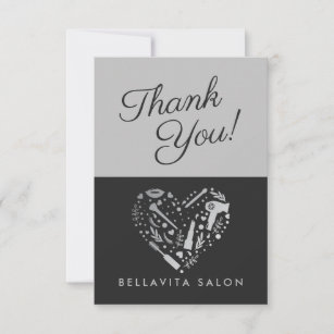 Silver Heart Salon Grand Reopening Thank You Card