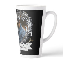 Silver Heart Valentine's/Anniversary Latte Mug