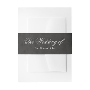 Silver heart with wings. invitation belly band