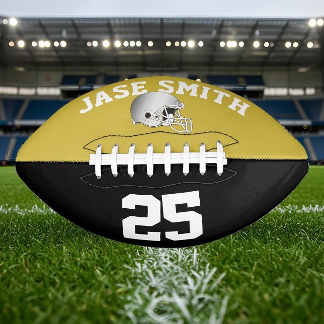 Silver Helmet Gold Black•Custom American Football (Creator Uploaded)