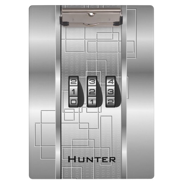 Silver Hi-Tech Code Locker Clipboard (Front)