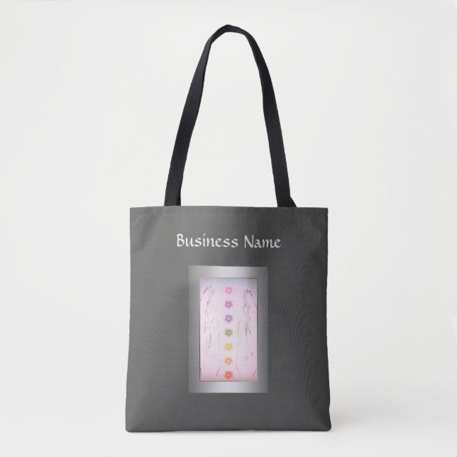 Silver Holistic Healing Hands design Tote Bag (Front)