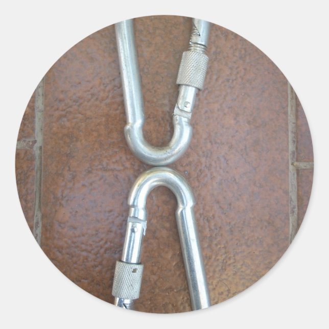 Silver infinity classic round sticker (Front)