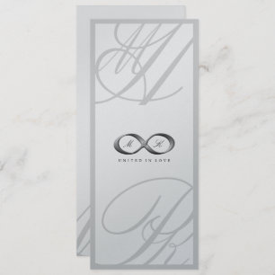 Silver Infinity Hand Clasp Wedding Invite 2