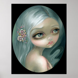 Silver Introspection ART PRINT big eye art