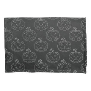 Silver Jack O' Lantern Halloween Pillowcase